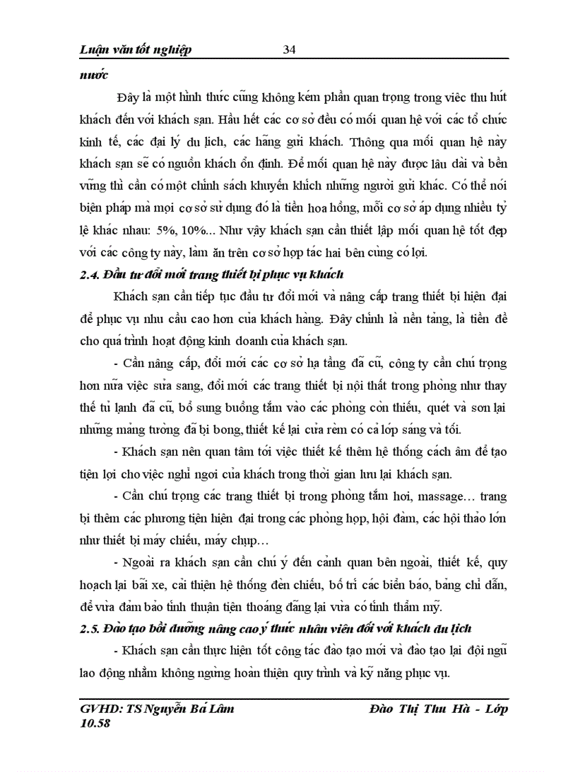 image for page Thực trạng và một số giải pháp thu hút khách du lịch của khách sạn Sông Lô