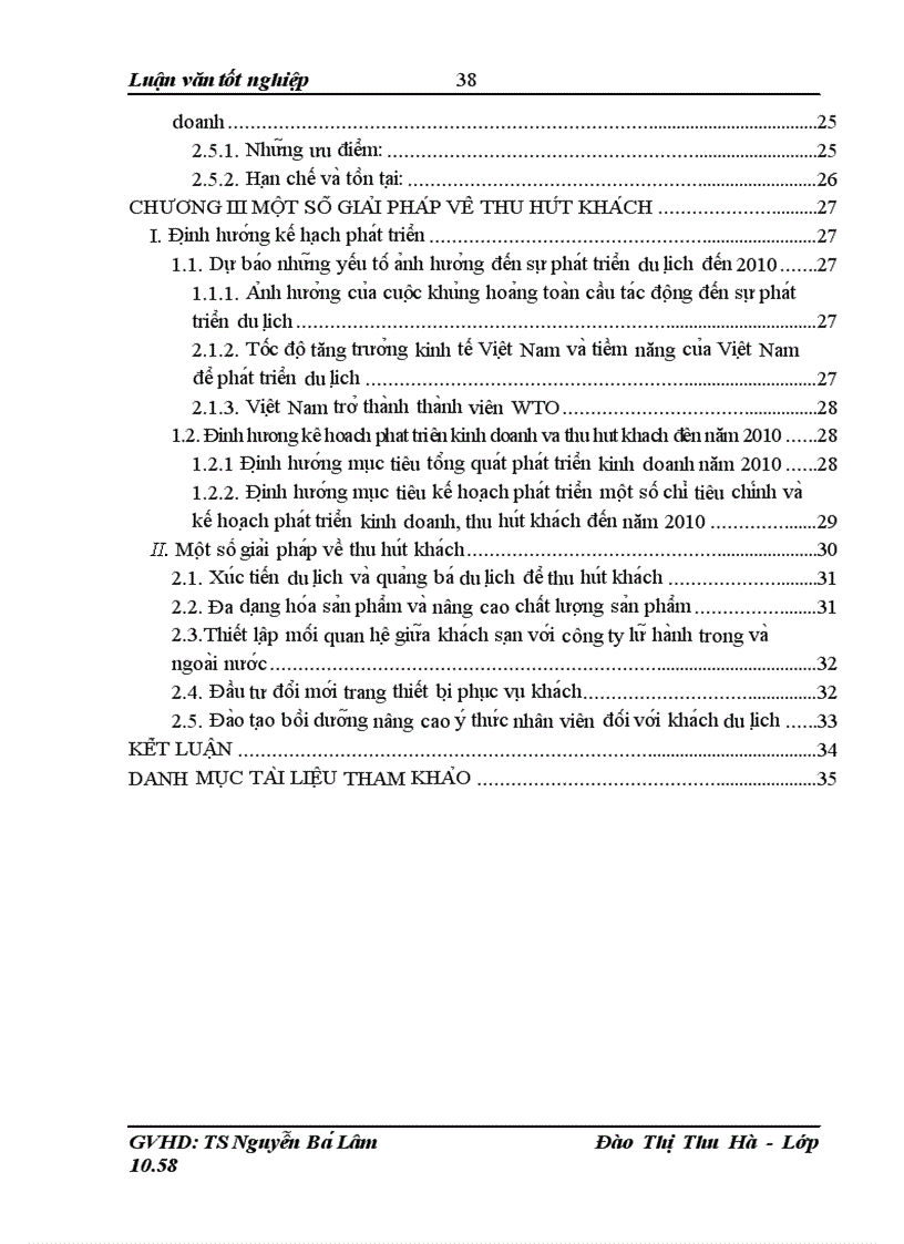 image for page Thực trạng và một số giải pháp thu hút khách du lịch của khách sạn Sông Lô