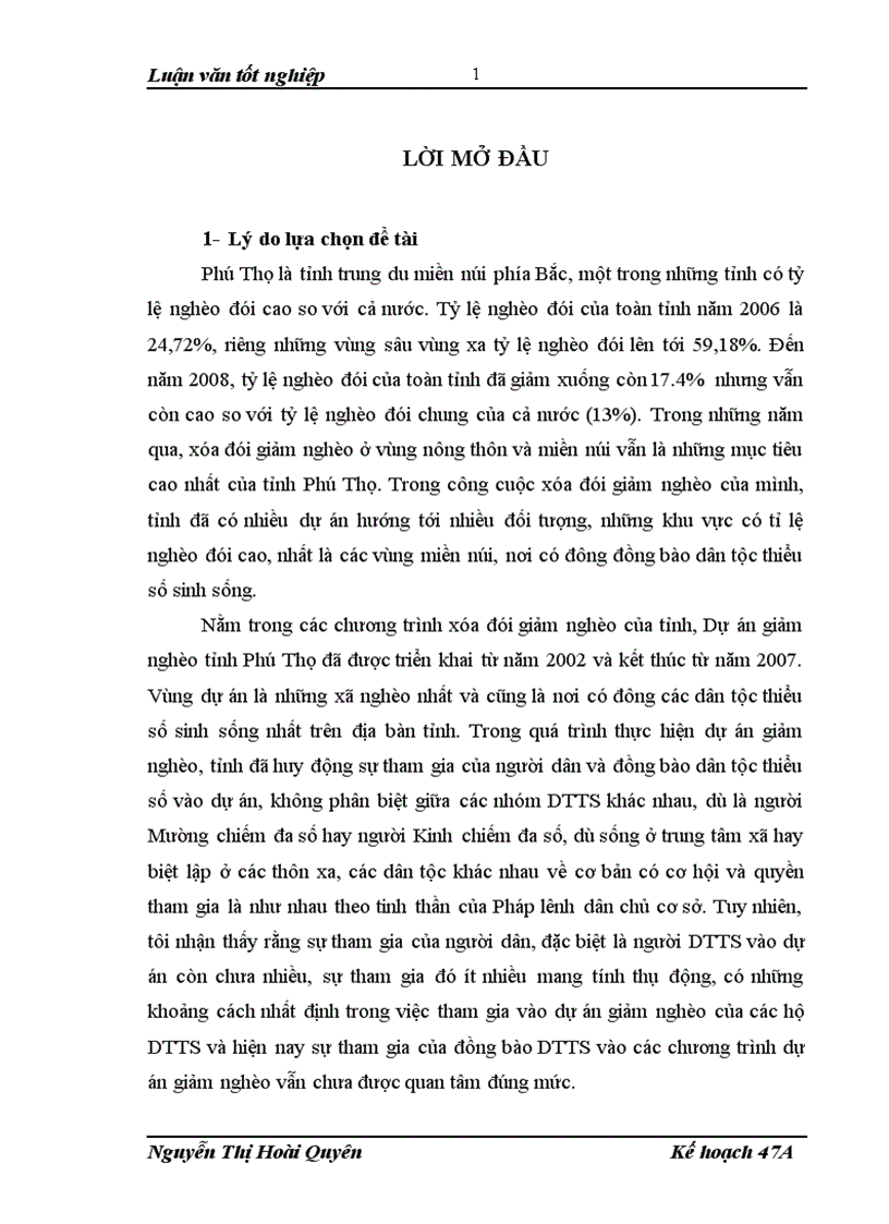 image for page Sự THAM GIA CủA Đồng bào dân tộc thiểu số trong dự án giảm nghèo tỉnh phú thọ 2002 2007 thực trạng và một số bài học kinh nghiệm