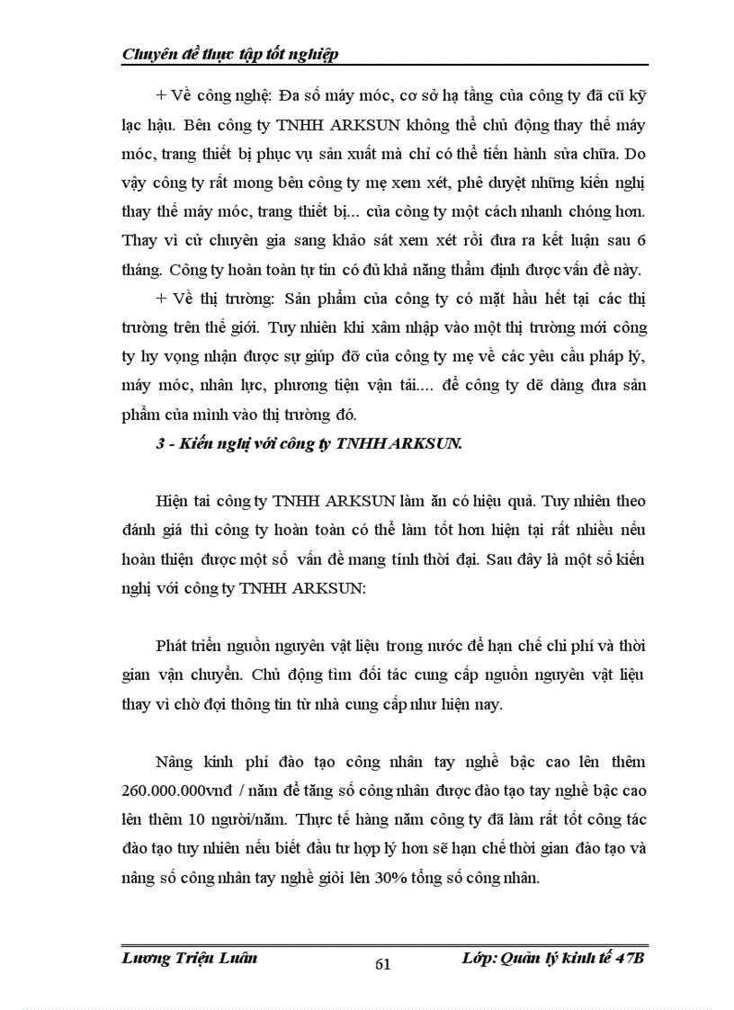 image for page Một số giải pháp hoàn thiện công tác quản lý và sử dụng nguyên vật liệu tại Công ty TNHH ARKSUN
