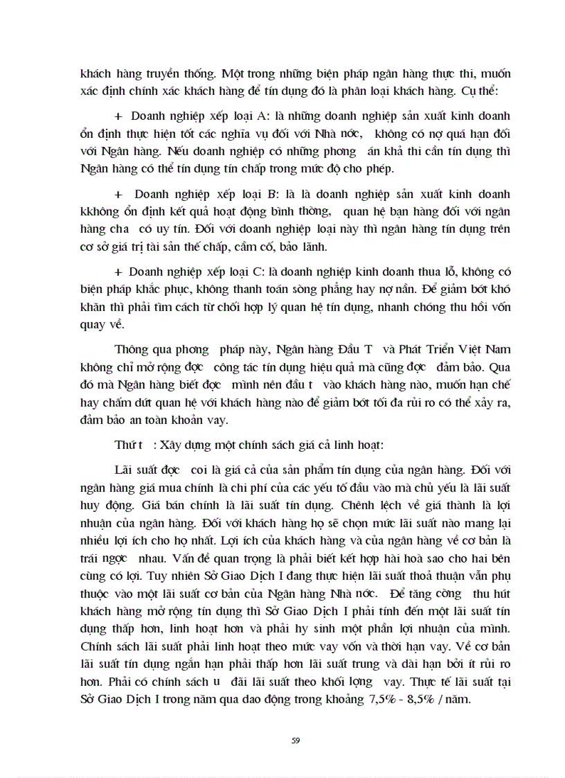 image for page Một số giải pháp nhằm mở rộng hoạt động tín dụng đối với các doanh nghiệp ngoài quốc doanh tại Sở Giao Dịch I Ngân hàng Đầu Tư và Phát Triển Việt Nam trong thời gian tới