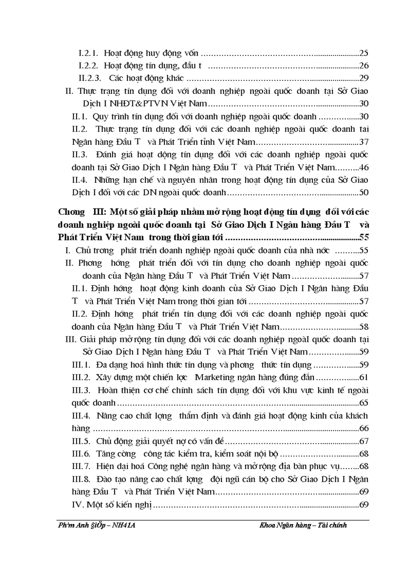 image for page Một số giải pháp nhằm mở rộng hoạt động tín dụng đối với các doanh nghiệp ngoài quốc doanh tại Sở Giao Dịch I Ngân hàng Đầu Tư và Phát Triển Việt Nam trong thời gian tới