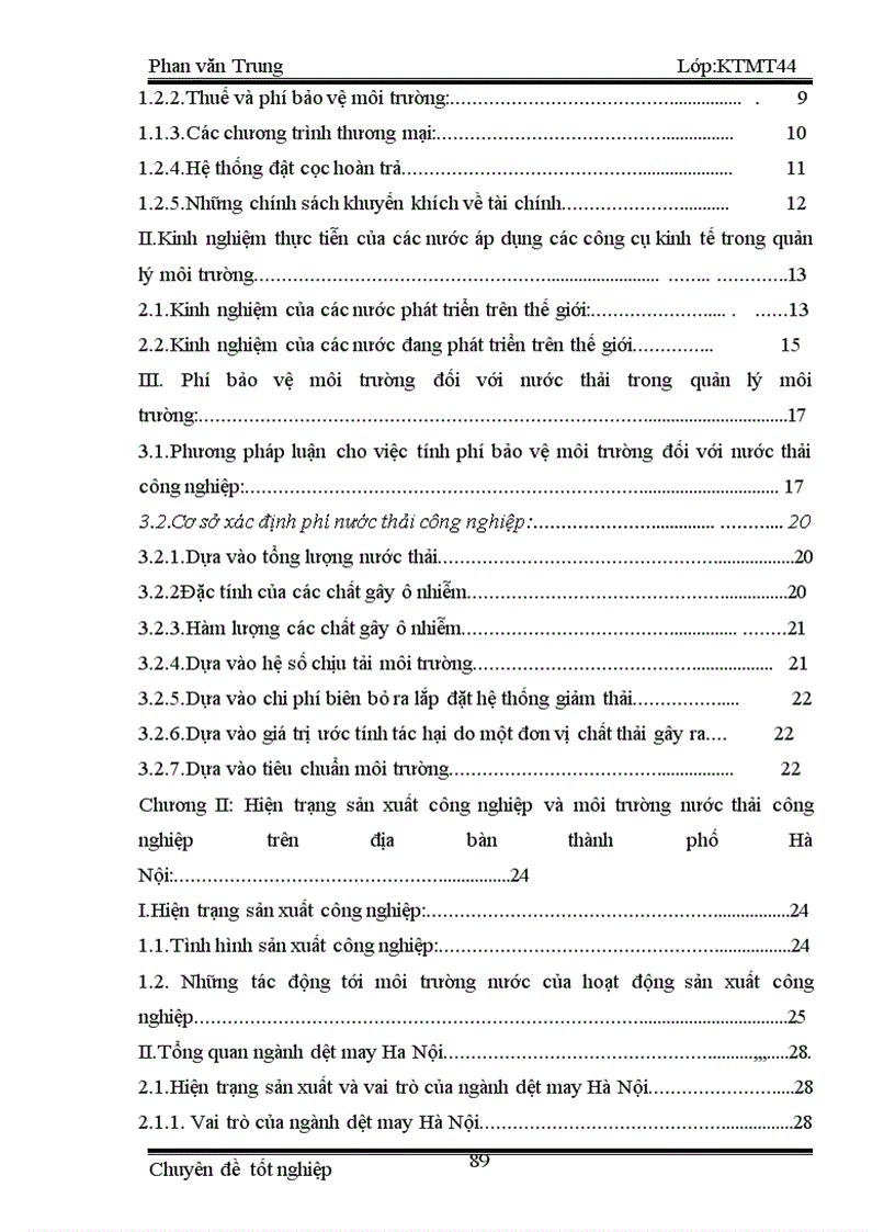 image for page Mô hình tính phí nước bảo vệ môi trường đối với nước thải công nghiệp cho một số cơ sở dệt may trên địa bàn thành phố Hà Nội 1