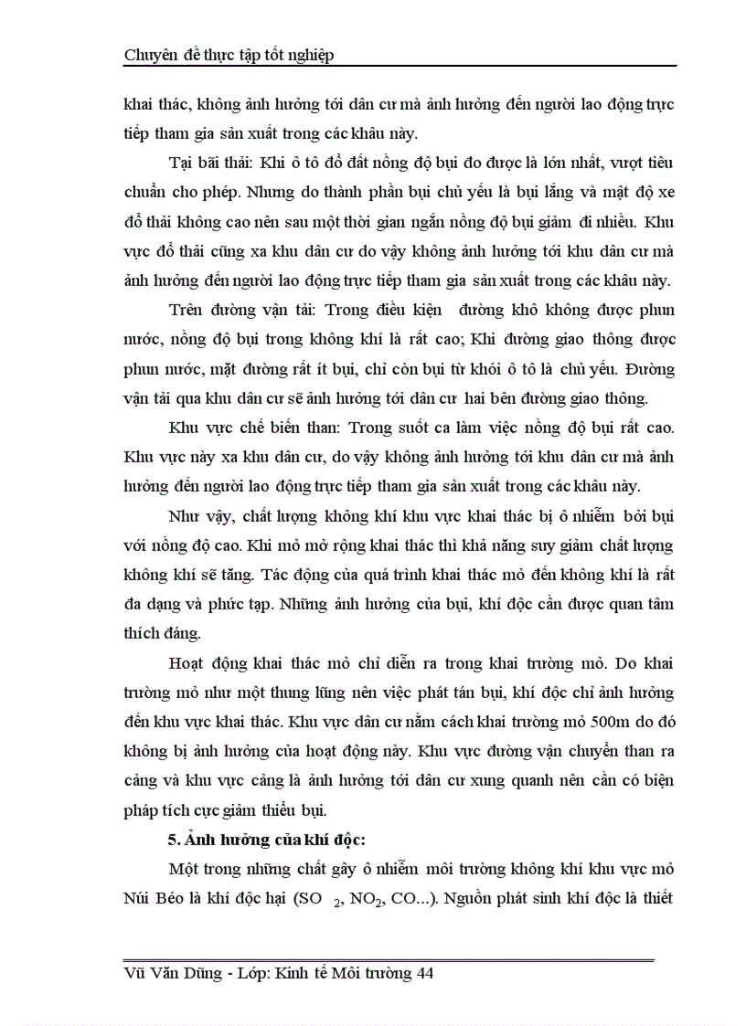 image for page Đánh giá hiệu quả kinh tế xã hội môi trường của dự án mở rộng khai thác mỏ than Núi Béo
