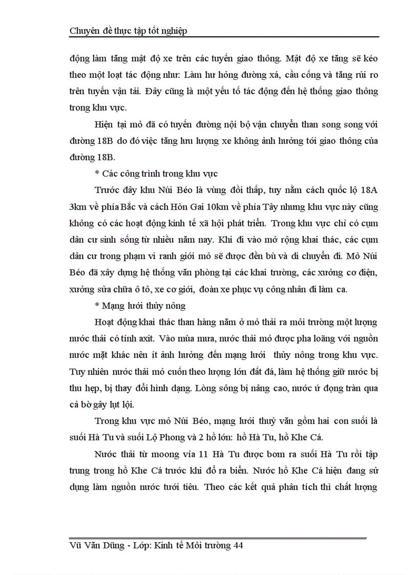 image for page Đánh giá hiệu quả kinh tế xã hội môi trường của dự án mở rộng khai thác mỏ than Núi Béo