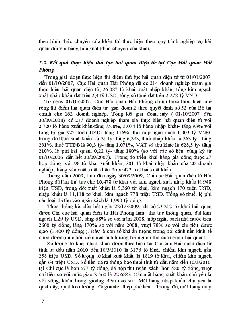 image for page Ứng dụng thí điểm thủ tục Hải quan điện tử tại Cục Hải quan Hải Phòng Thực trạng Giải pháp