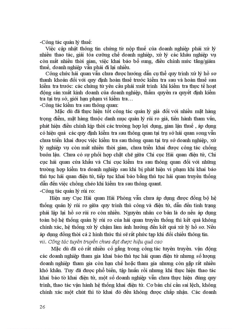 image for page Ứng dụng thí điểm thủ tục Hải quan điện tử tại Cục Hải quan Hải Phòng Thực trạng Giải pháp