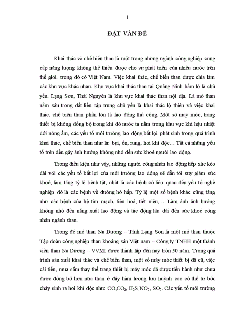 image for page Điều tra một số yếu tố nguyên nhân môi trường lao động ảnh hưởng đến sức khoẻ bệnh tật công nhân mỏ than Na Dương Lạng Sơn từ năm 2008 2009