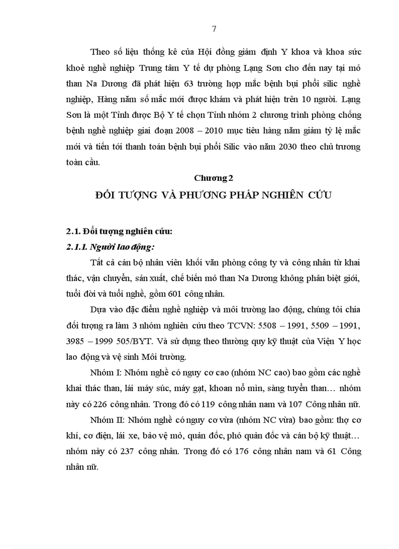 image for page Điều tra một số yếu tố nguyên nhân môi trường lao động ảnh hưởng đến sức khoẻ bệnh tật công nhân mỏ than Na Dương Lạng Sơn từ năm 2008 2009