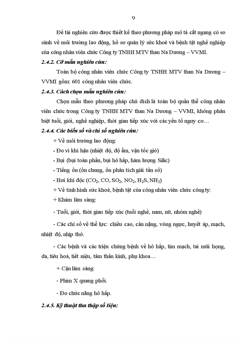 image for page Điều tra một số yếu tố nguyên nhân môi trường lao động ảnh hưởng đến sức khoẻ bệnh tật công nhân mỏ than Na Dương Lạng Sơn từ năm 2008 2009