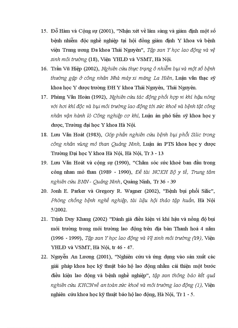 image for page Điều tra một số yếu tố nguyên nhân môi trường lao động ảnh hưởng đến sức khoẻ bệnh tật công nhân mỏ than Na Dương Lạng Sơn từ năm 2008 2009