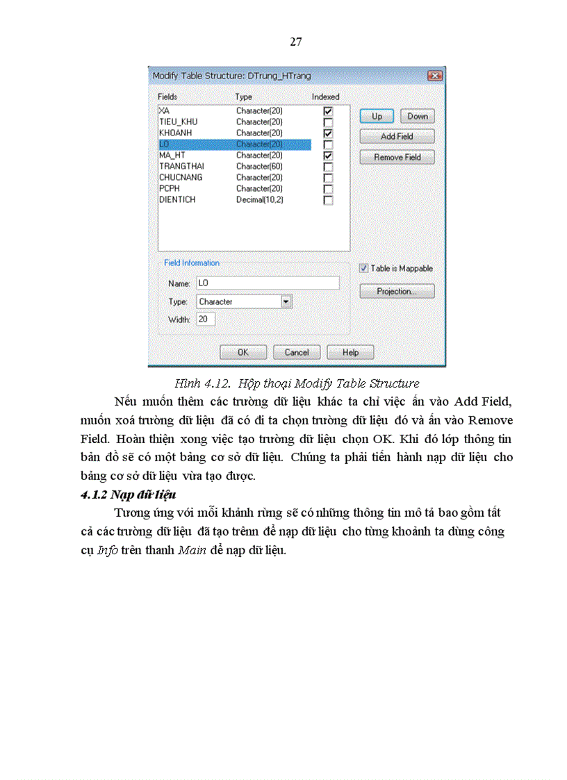 image for page Ứng dụng phần mềm Mapinfo 10 0 xây dựng cơ sơ dữ liệu bản đồ hiện trạng rừng năm 2010 tại xã Duyệt Trung thị xã Cao Bằng tỉnh Cao Bằng