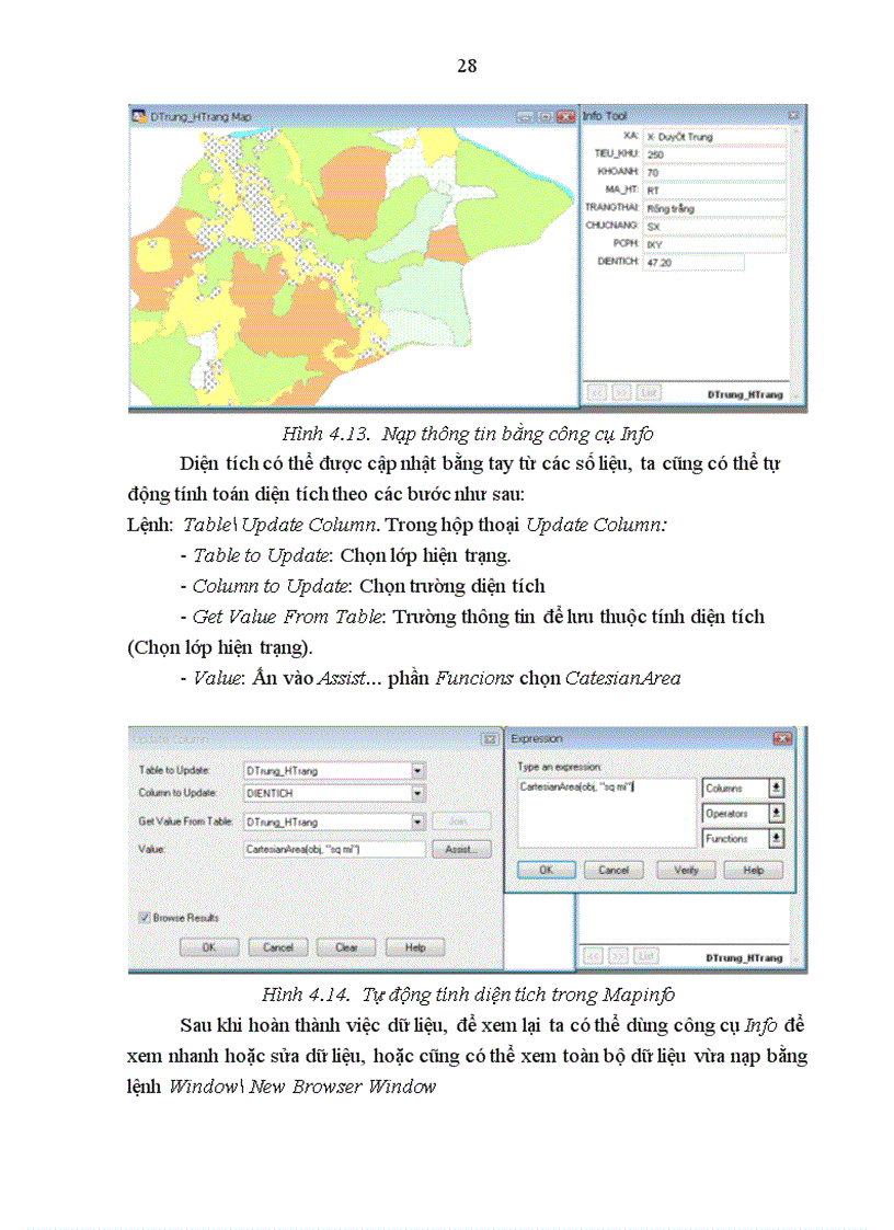 image for page Ứng dụng phần mềm Mapinfo 10 0 xây dựng cơ sơ dữ liệu bản đồ hiện trạng rừng năm 2010 tại xã Duyệt Trung thị xã Cao Bằng tỉnh Cao Bằng