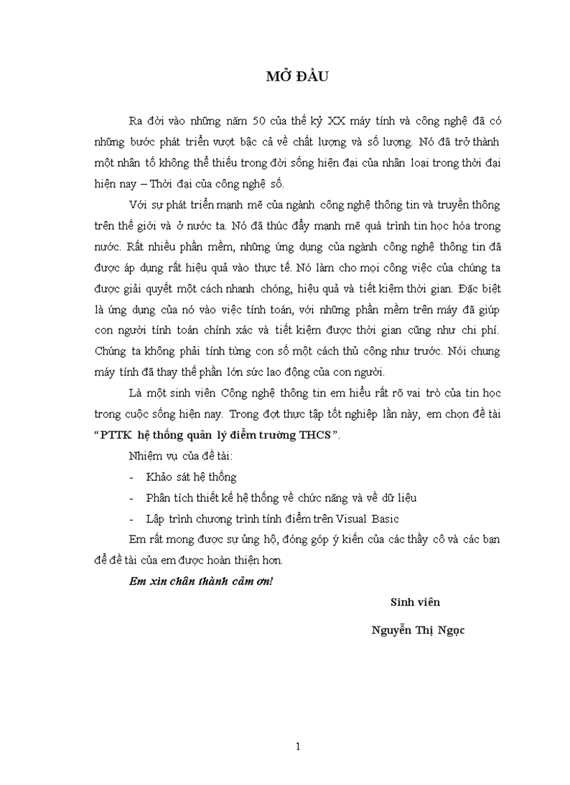 image for page Phân tích thiết kế hệ thống quản lý điểm trường THCS