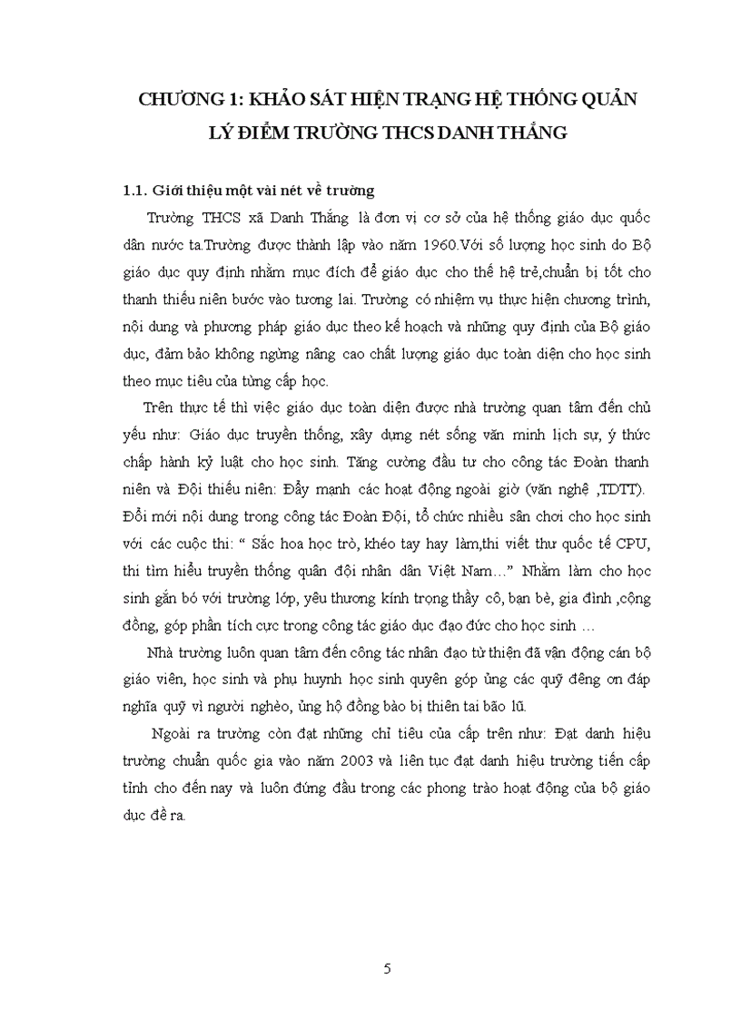 image for page Phân tích thiết kế hệ thống quản lý điểm trường THCS