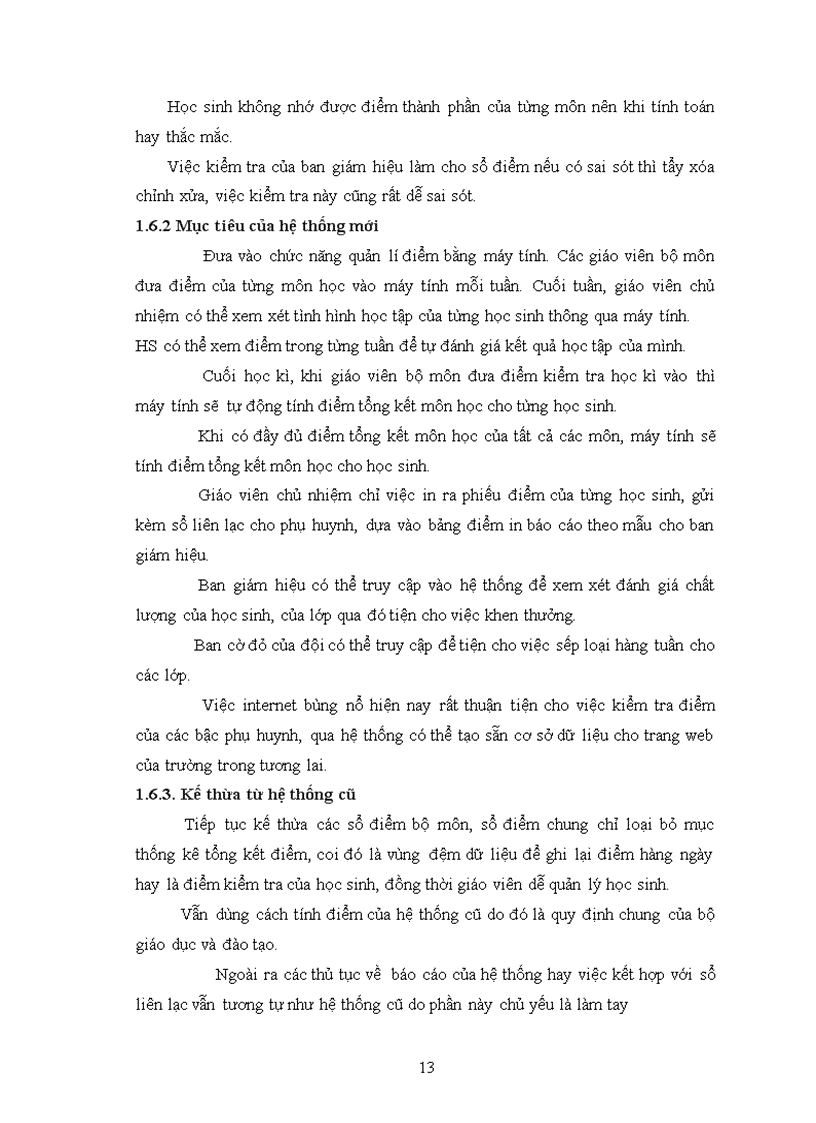 image for page Phân tích thiết kế hệ thống quản lý điểm trường THCS