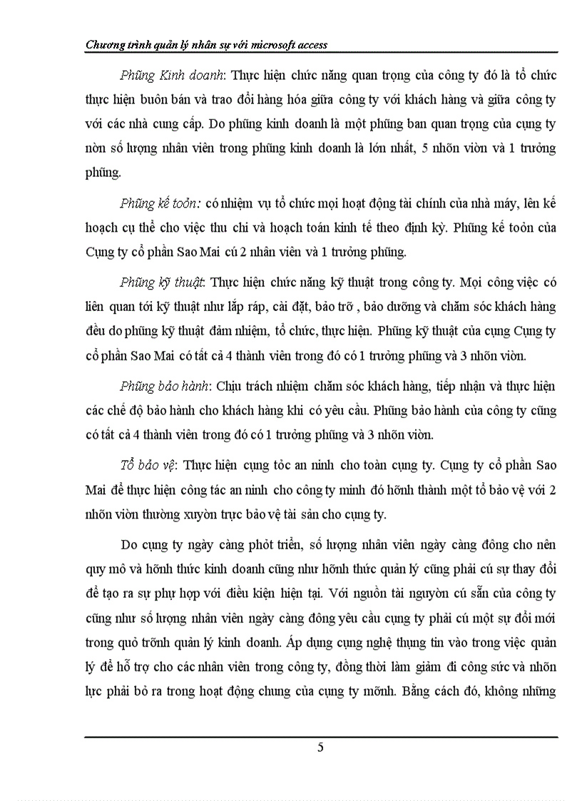 image for page Xây dựng Chương trình quản lý nhân sự với microsoft access