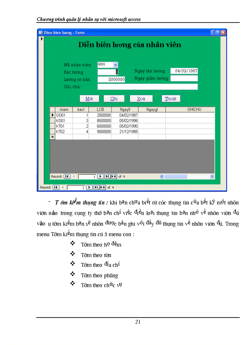 image for page Xây dựng Chương trình quản lý nhân sự với microsoft access