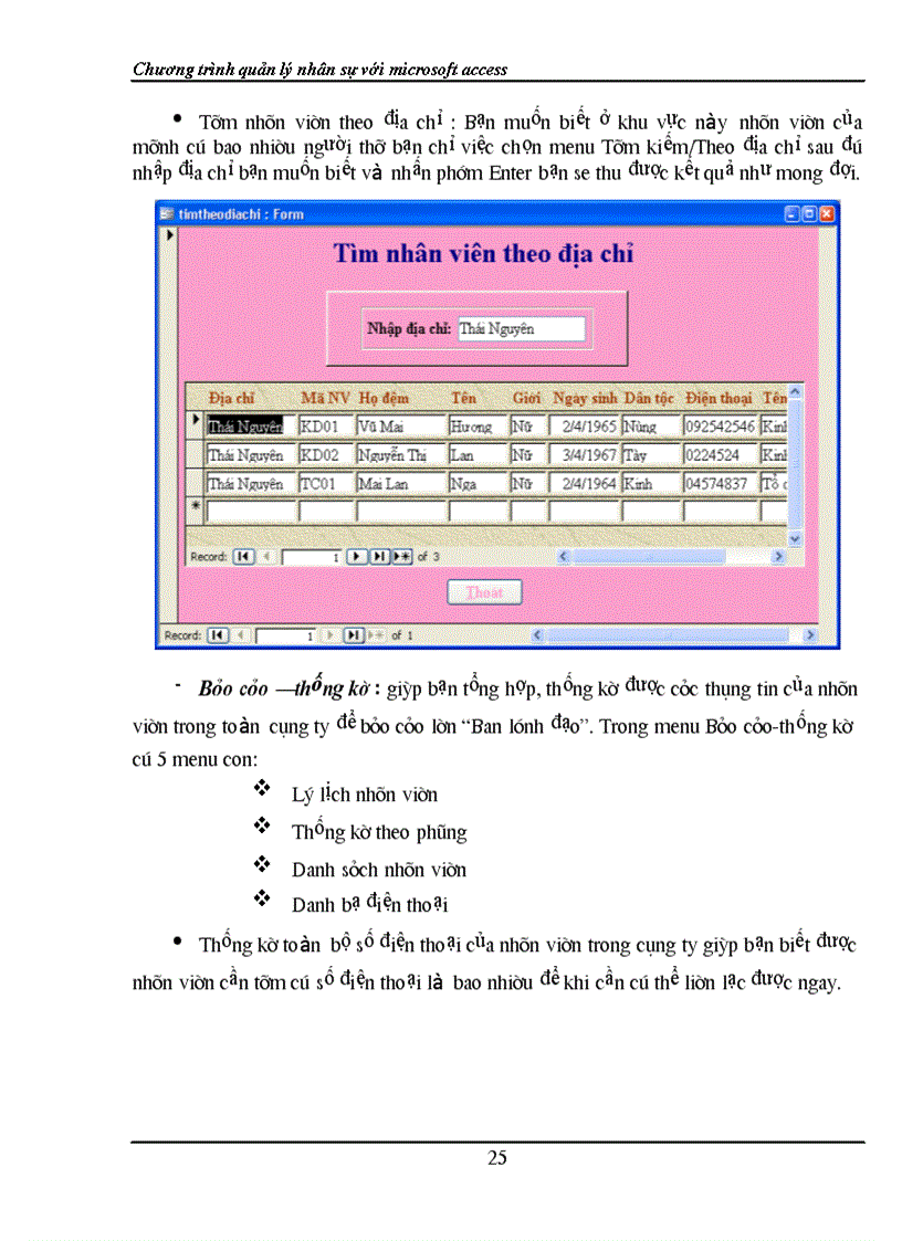 image for page Xây dựng Chương trình quản lý nhân sự với microsoft access