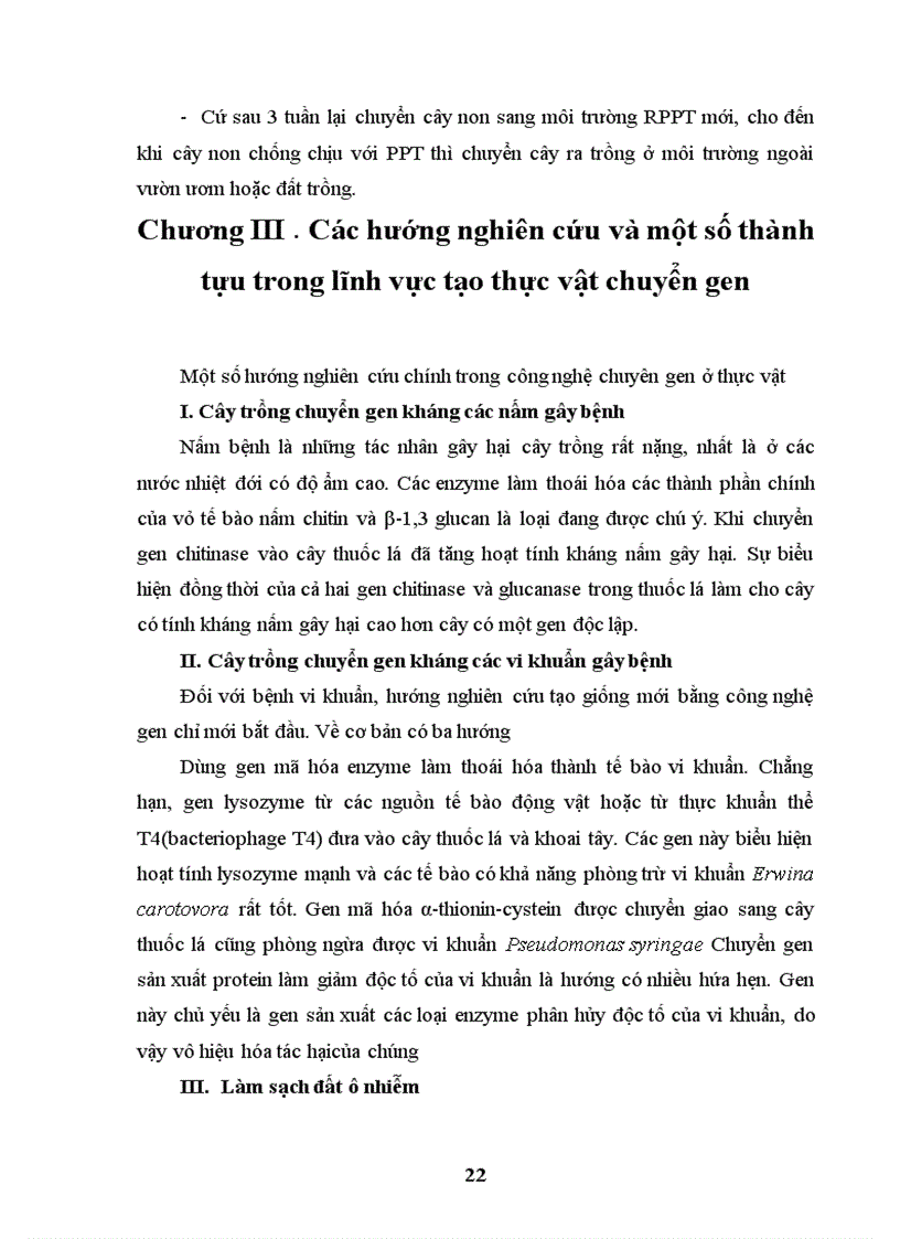 image for page Các hướng nghiên cứu và một số thành tựu trong lĩnh vực tạo thực vật chuyển gen