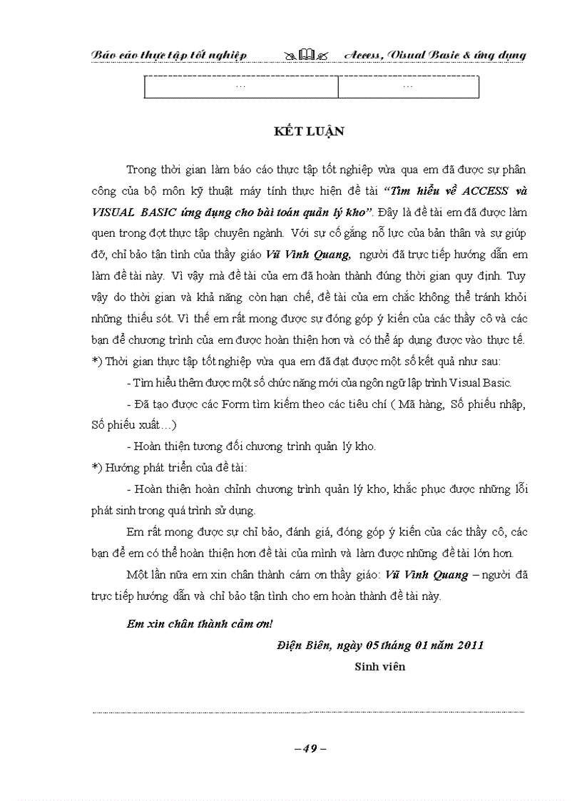 image for page Tìm hiểu về ACCESS và VISUAL BASIC ứng dụng cho bài toán quản lý kho