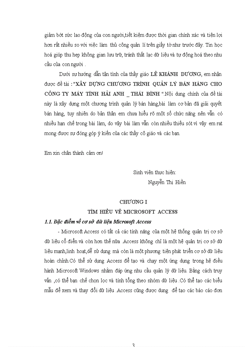 image for page Xây dựng chương trình quản lý bán hàng cho công ty máy tính Hải Anh Thái Bình