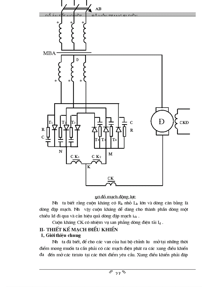 image for page Bản đồ án thiết kế hệ thống trang bị điện cho truyền động ăn dao của máy doa vạn năng 2620B