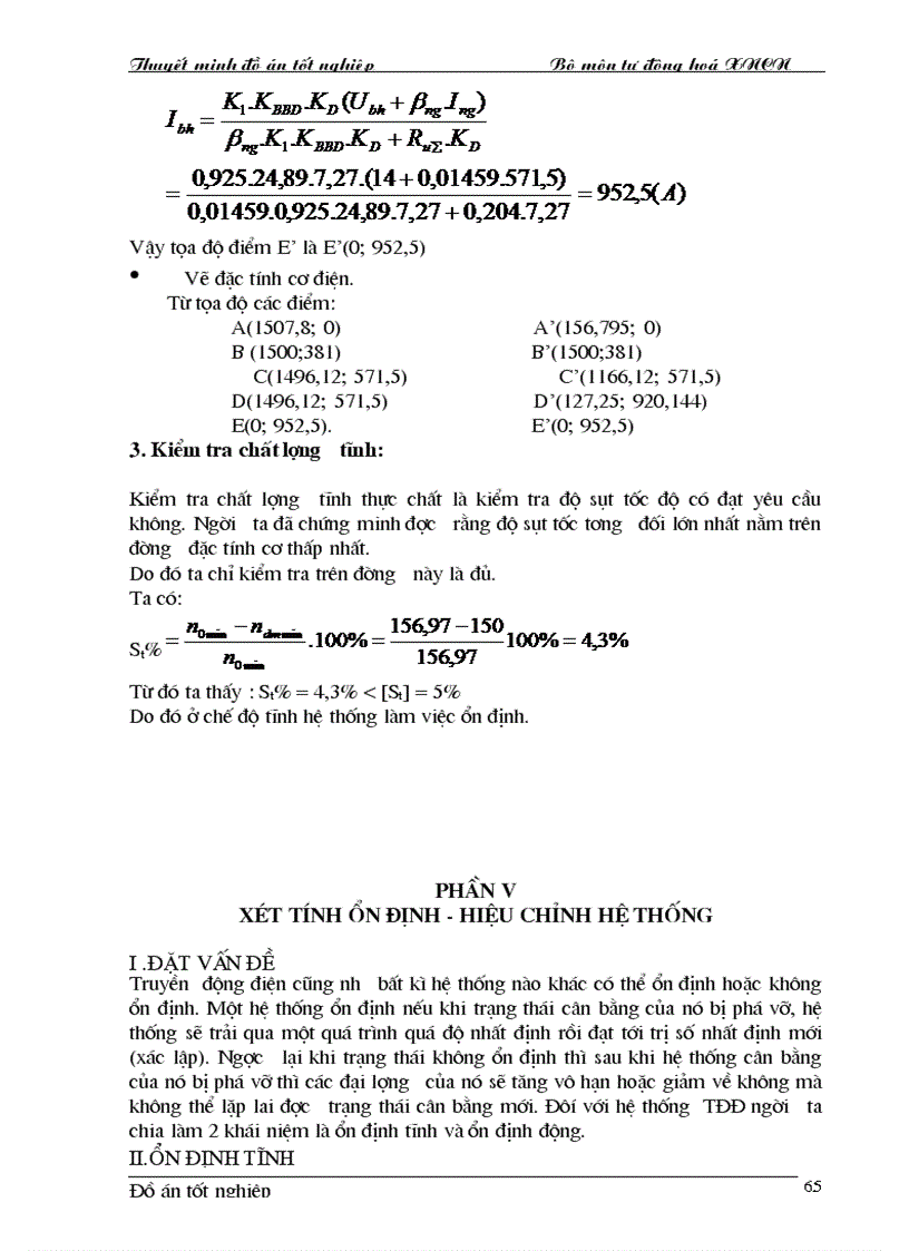 image for page Thiết kế hệ thống trang bị điện Tự động hoá cho hệ thống truyền động chính máy bào giường 7212