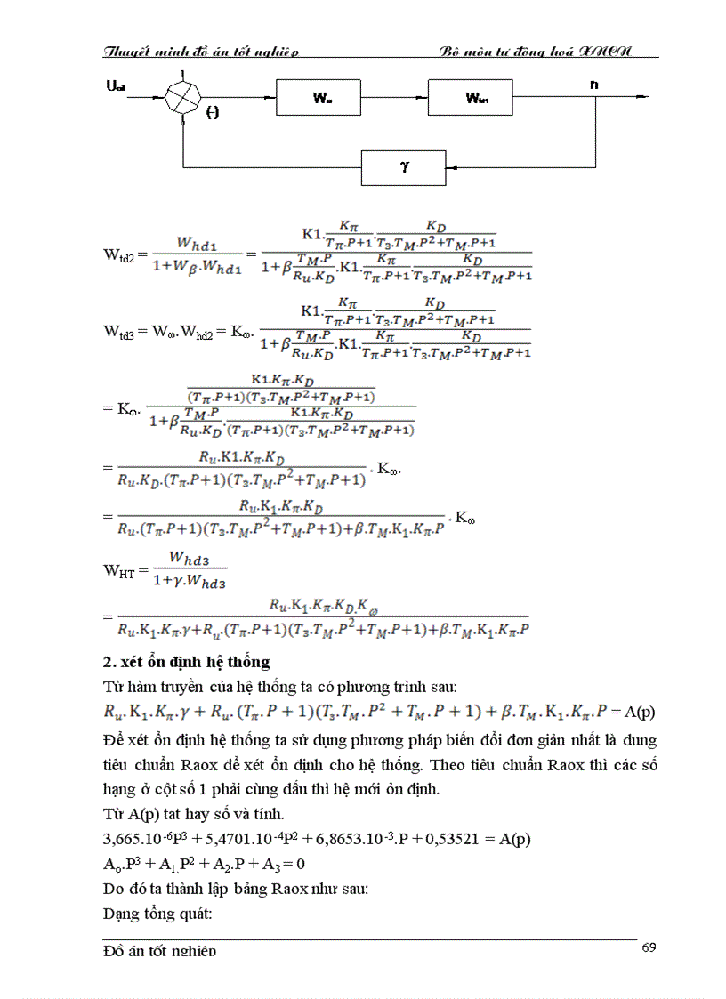 image for page Thiết kế hệ thống trang bị điện Tự động hoá cho hệ thống truyền động chính máy bào giường 7212
