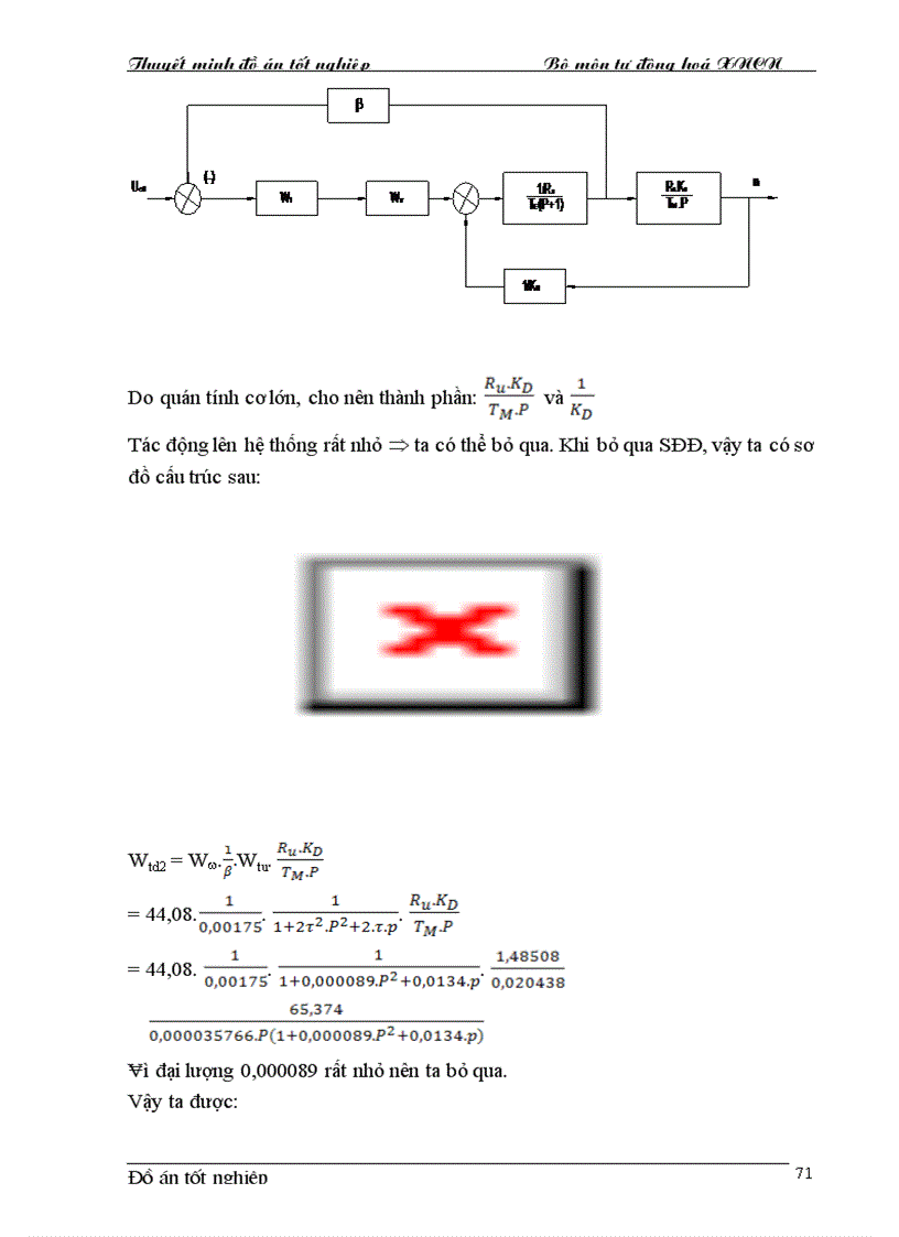 image for page Thiết kế hệ thống trang bị điện Tự động hoá cho hệ thống truyền động chính máy bào giường 7212