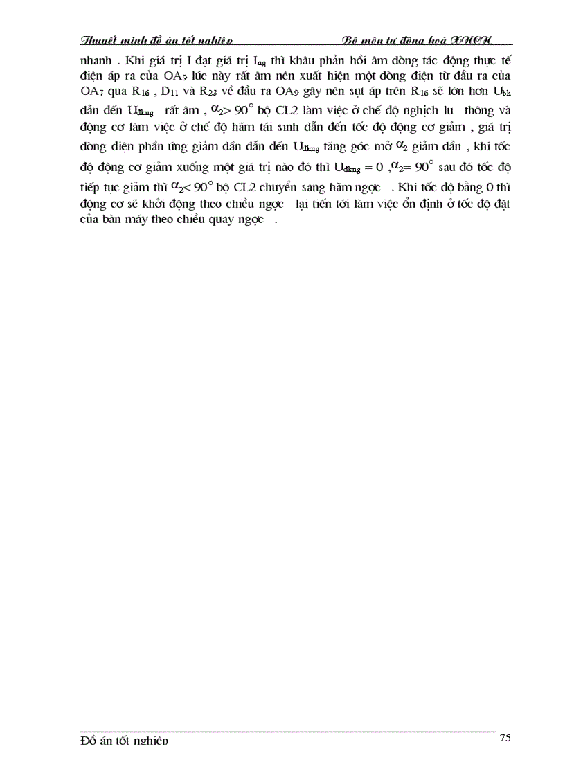 image for page Thiết kế hệ thống trang bị điện Tự động hoá cho hệ thống truyền động chính máy bào giường 7212