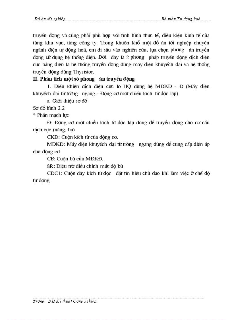 image for page Thiết kế trang bị điện Tự động hoá cho hệ thống truyền động nâng hạ điện cực lò hồ quang nấu th