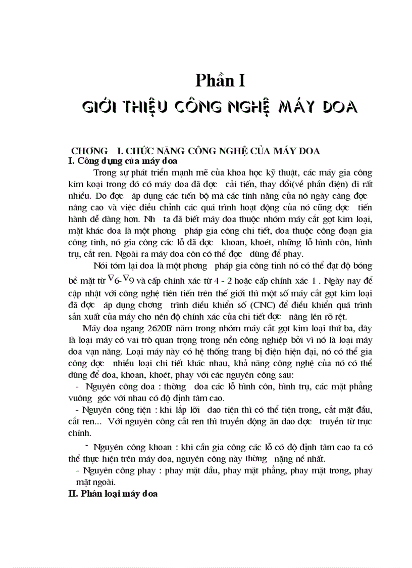 image for page Bản đồ án thiét kế hệ thống trang bị điện cho truyền động ăn dao của máy doa vạn năng 2620B 1