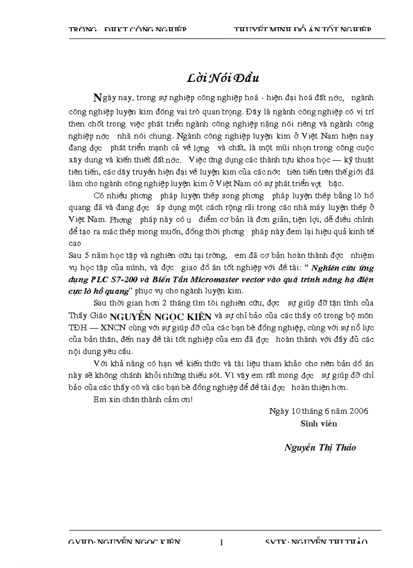 image for page Nghiên cứu ứng dụng PLC S7 200 và Biến Tần Micromaster vector vào quá trình nâng hạ điện cực lò hồ quang