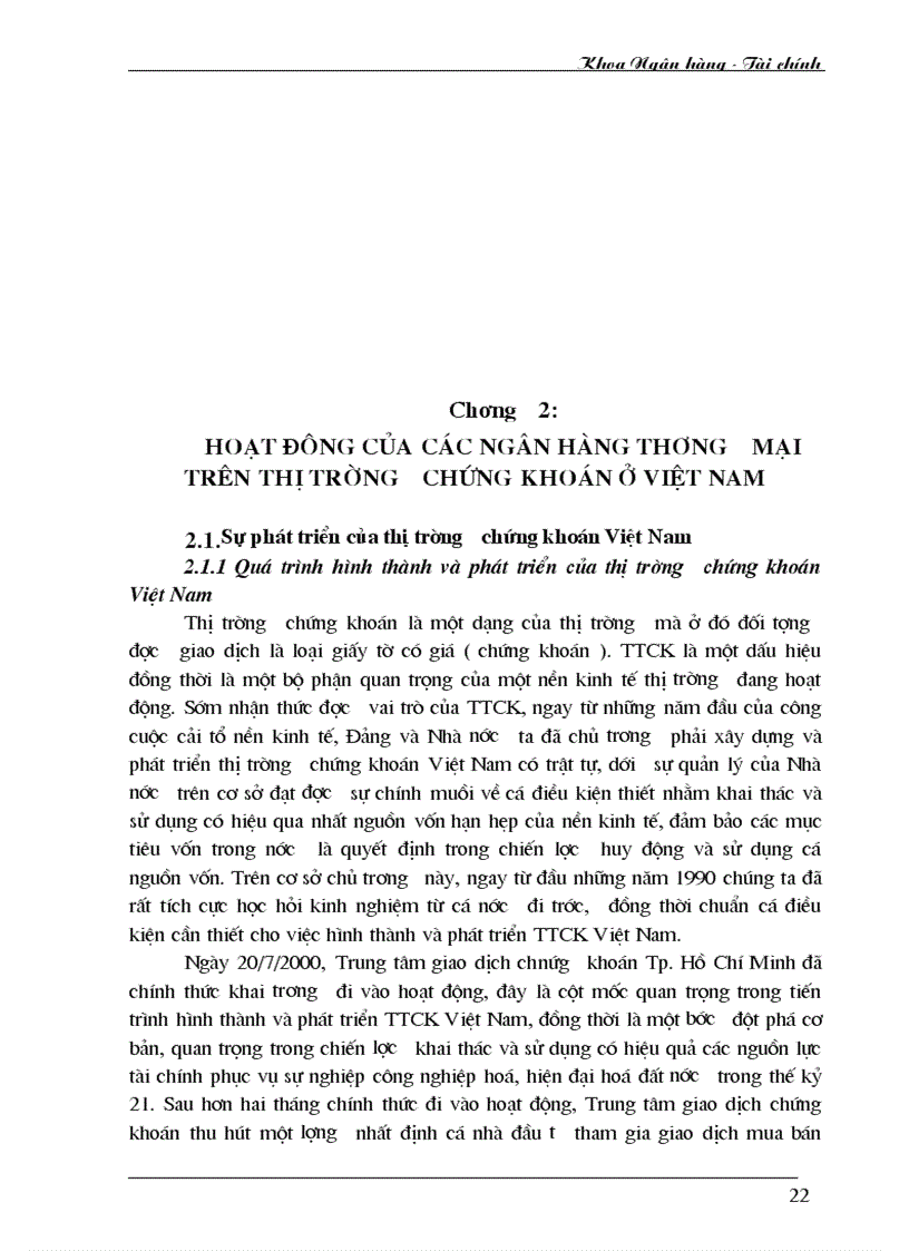 image for page Phát huy vai trò của ngân hàng thương mại đối với sự phát triển của thị trường chứng khoán Việt Nam 1