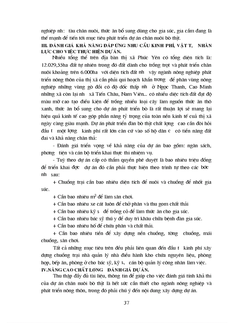image for page Đánh giá dự án chăn nuôi bò thịt chất lượng cao tại thị xã Phúc Yên tỉnh Vĩnh Phúc 1