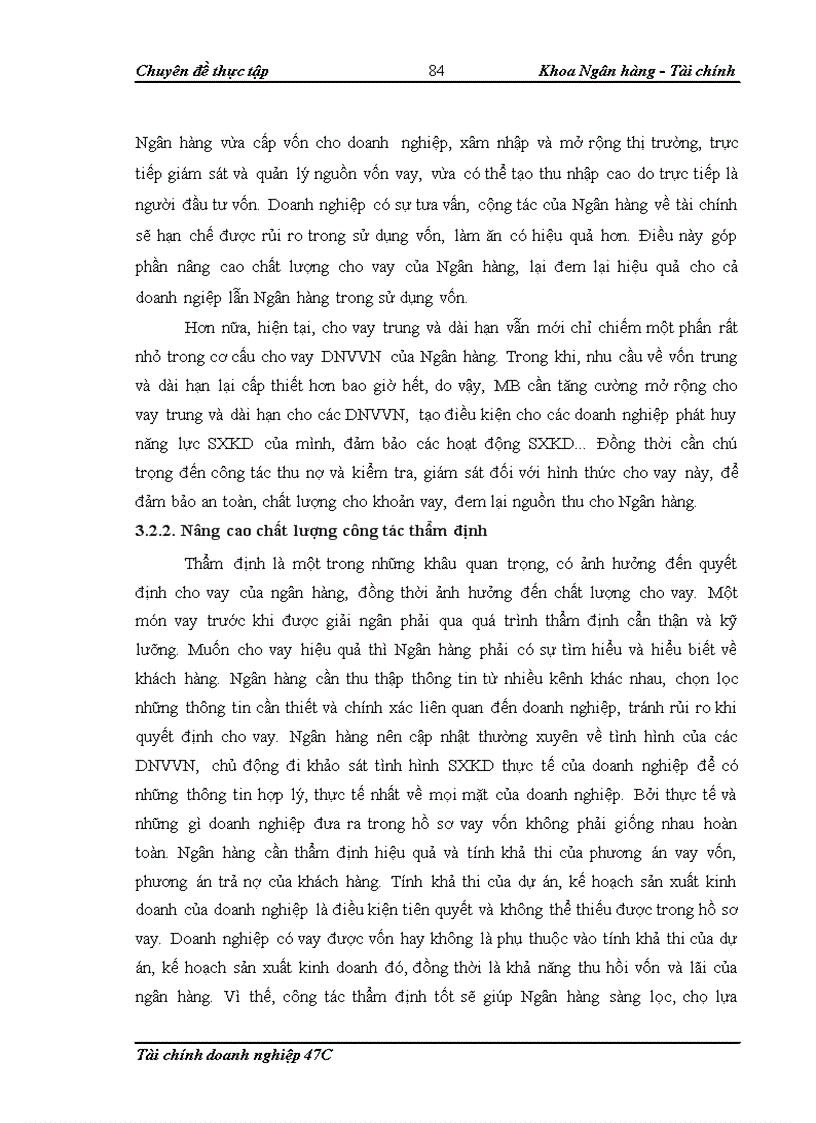 image for page Nâng cao chất lượng cho vay đối với doanh nghiệp vừa và nhỏ tại Ngân hàng TMCP Quân đội 1