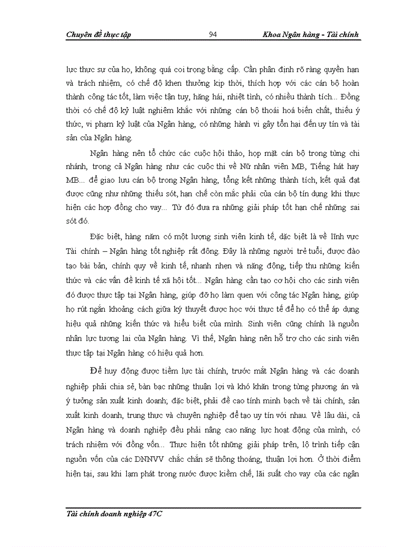 image for page Nâng cao chất lượng cho vay đối với doanh nghiệp vừa và nhỏ tại Ngân hàng TMCP Quân đội 1