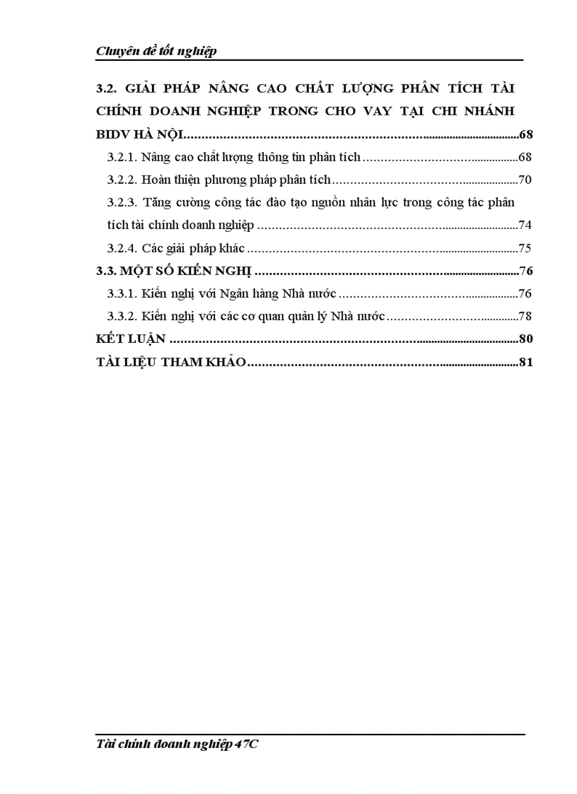 image for page Nâng cao chất lượng phân tích tài chính doanh nghiệp trong cho vay tại ngân hàng đầu tư và phát triển việt nam chi nhánh Hà NộI
