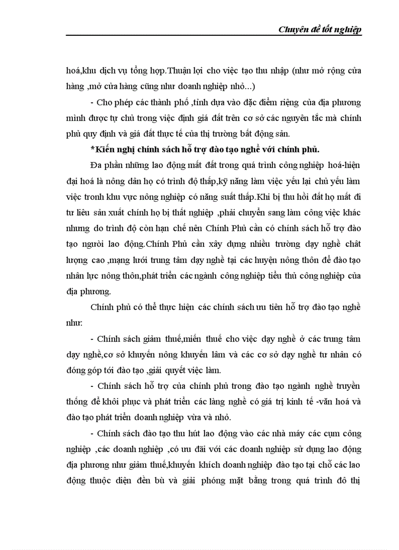 image for page Giải quyết việc làm cho lao động mất đất trong quá trình công nghiệp hoá tại huyện thường tín thành phố HÀ NỘI 1