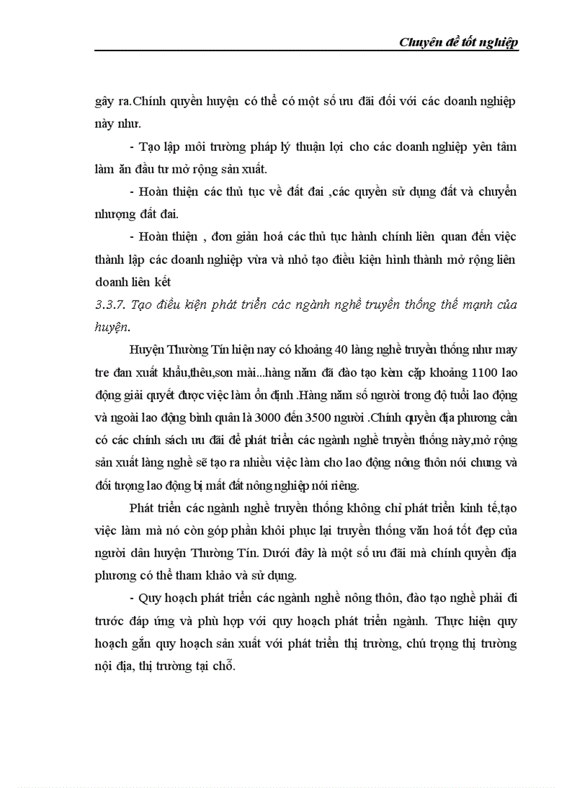 image for page Giải quyết việc làm cho lao động mất đất trong quá trình công nghiệp hoá tại huyện thường tín thành phố HÀ NỘI 1