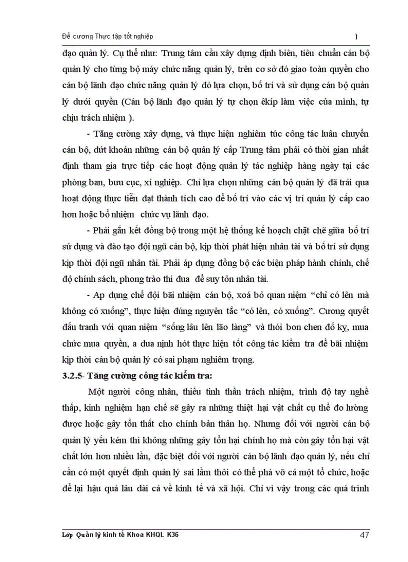 image for page Thực trạng đội ngũ cán bộ quản lý trong Trung tâm khai thác vận chuyển