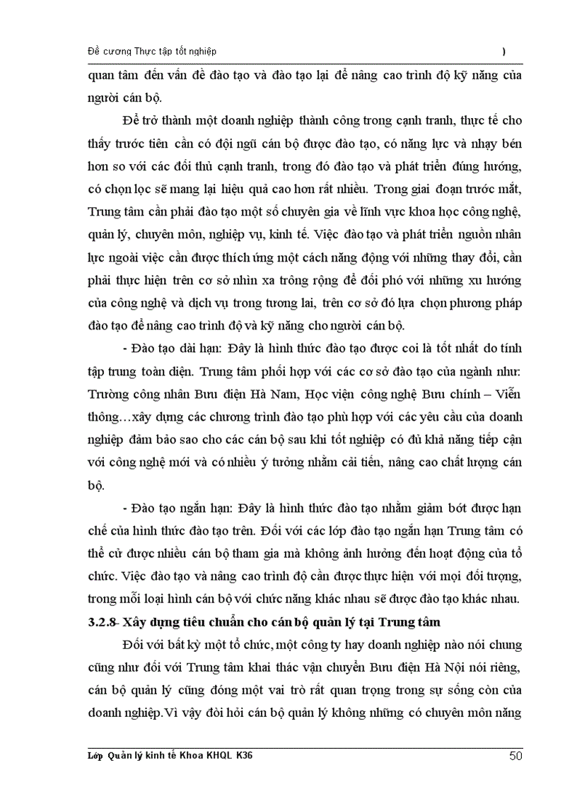 image for page Thực trạng đội ngũ cán bộ quản lý trong Trung tâm khai thác vận chuyển