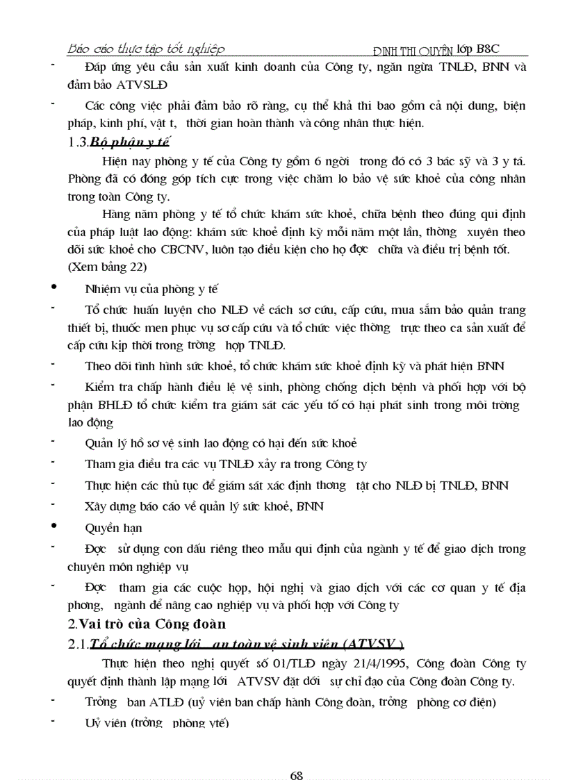 image for page Thực trạng công tác bảo hộ lao động của công ty cơ khí Hà Nội