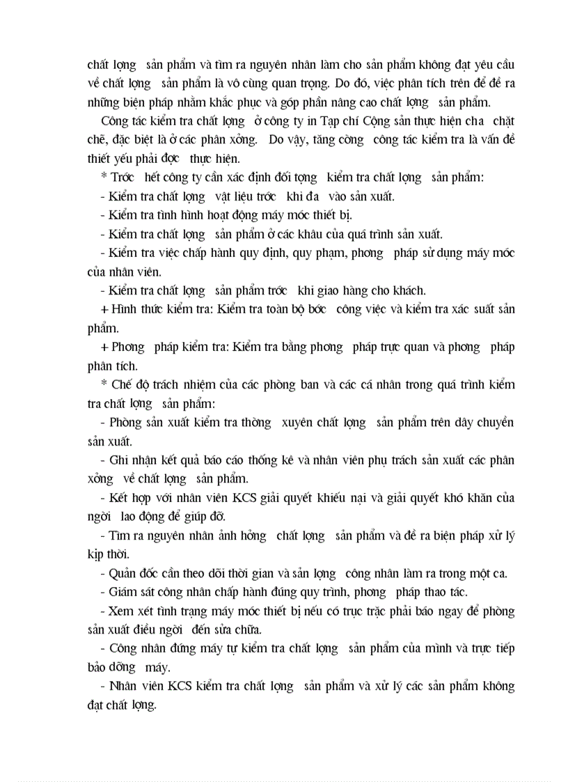 image for page Một số biện pháp nhằm ổn định và nâng cao chất lượng sản phẩm ở công ty in Tạp chí Cộng sản