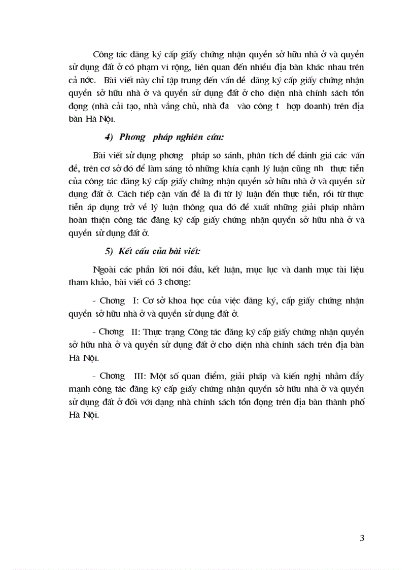 image for page Thực trạng công tác đăng ký cấp giấy chứng nhận quyền sở hữu nhà ở và quyền sử dụng đất ở cho diện nhà chính sách tồn đọng bao gồm nhà cải tạo nhà vắng chủ nhà đưa vào công tư hợp doanh ở Hà Nội 1