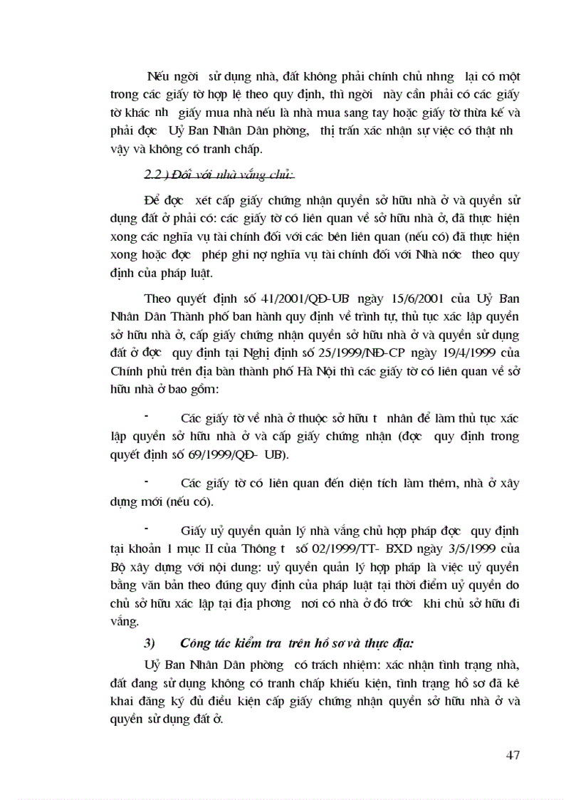 image for page Thực trạng công tác đăng ký cấp giấy chứng nhận quyền sở hữu nhà ở và quyền sử dụng đất ở cho diện nhà chính sách tồn đọng bao gồm nhà cải tạo nhà vắng chủ nhà đưa vào công tư hợp doanh ở Hà Nội 1