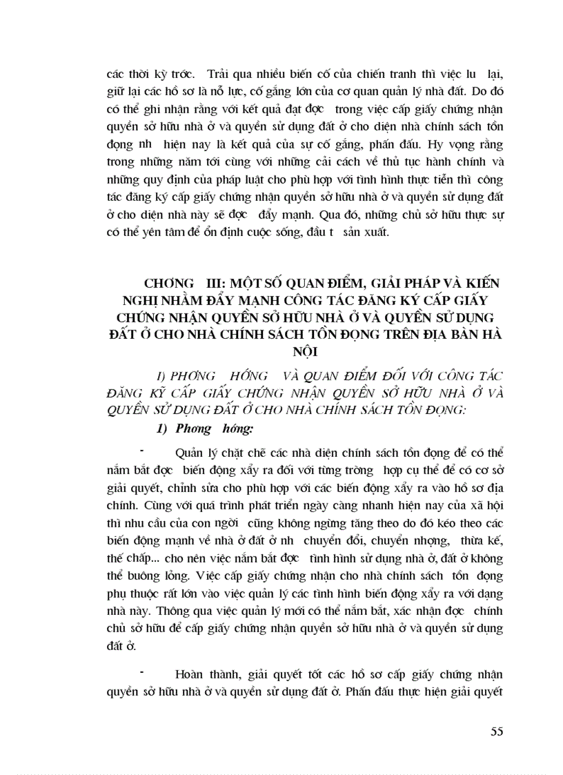 image for page Thực trạng công tác đăng ký cấp giấy chứng nhận quyền sở hữu nhà ở và quyền sử dụng đất ở cho diện nhà chính sách tồn đọng bao gồm nhà cải tạo nhà vắng chủ nhà đưa vào công tư hợp doanh ở Hà Nội 1