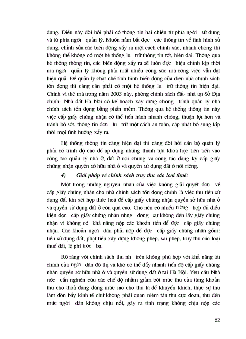 image for page Thực trạng công tác đăng ký cấp giấy chứng nhận quyền sở hữu nhà ở và quyền sử dụng đất ở cho diện nhà chính sách tồn đọng bao gồm nhà cải tạo nhà vắng chủ nhà đưa vào công tư hợp doanh ở Hà Nội 1