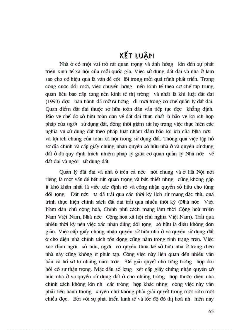 image for page Thực trạng công tác đăng ký cấp giấy chứng nhận quyền sở hữu nhà ở và quyền sử dụng đất ở cho diện nhà chính sách tồn đọng bao gồm nhà cải tạo nhà vắng chủ nhà đưa vào công tư hợp doanh ở Hà Nội 1